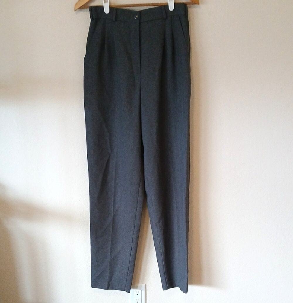 Vintage Studio Works High Waisted Gray Trouser Slacks With Pleats